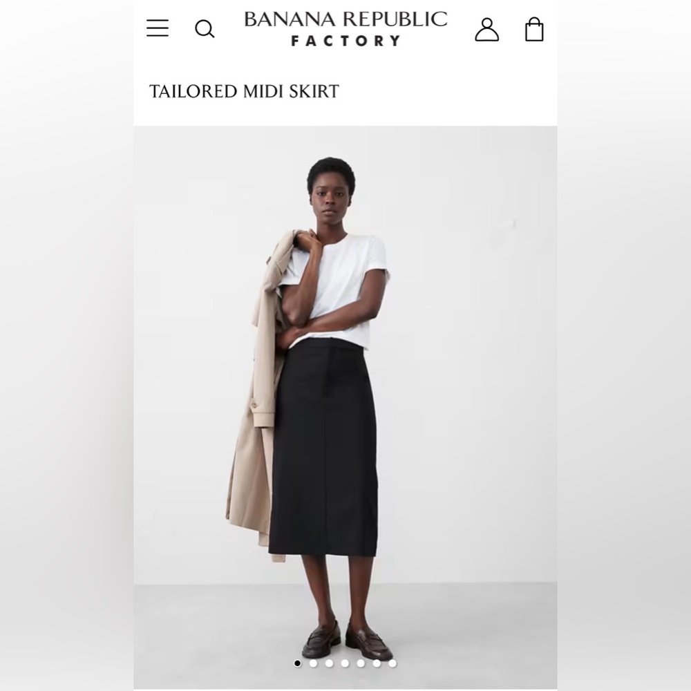 Banana Republic Factory Tailored Midi Skirt